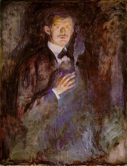 E. Munch - Autoportrait  la cigarette